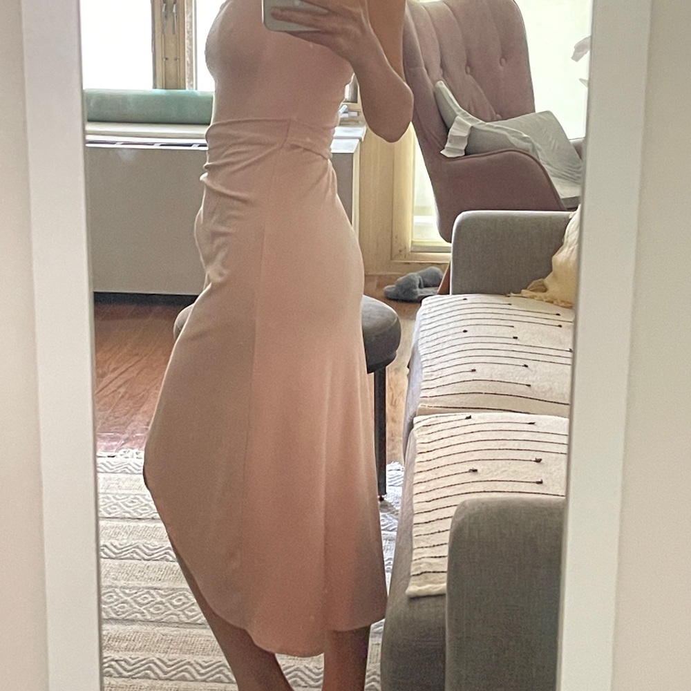Aritzia Wilfred Saturn Midi Dress (Color: Coral Blush) - Picture 5 of 14